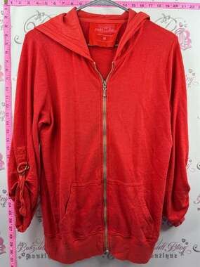 Pink Lotus sweater cargo style rhinestone lotus Red Zip-Up hoodie Sweatshirt y2k